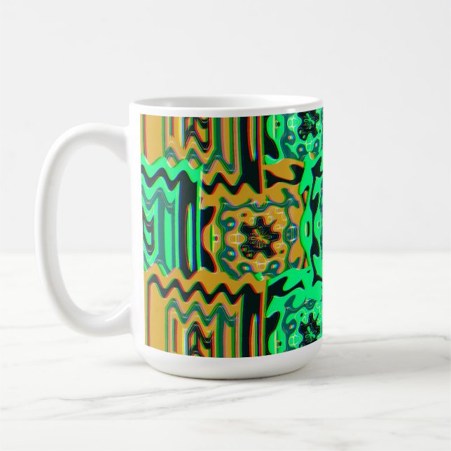 Colorful Bauhaus Geometric Pattern  Kaffeetasse (Links)