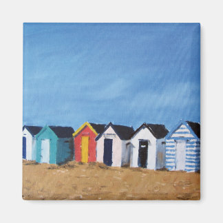 Colorful Beach Huts Southwold Suffolk Seaside Magnet