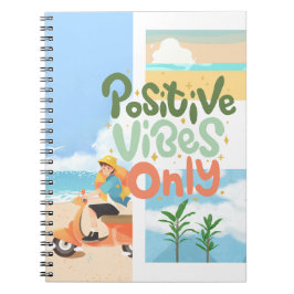 Colorful Beach Notebook - Positive Vibes Notizblock