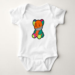 Colorful bear baby strampler
