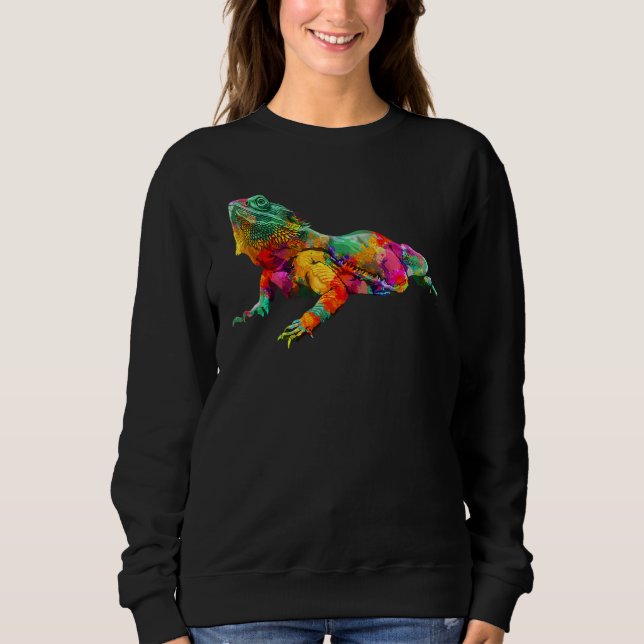 Colorful Bearded Dragon  Lizard Reptile  Costume Sweatshirt (Vorderseite)
