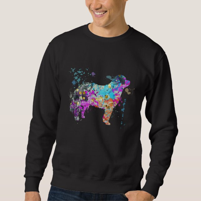 Colorful Bernese Mountain Dog   Bernese Mountain D Sweatshirt (Vorderseite)