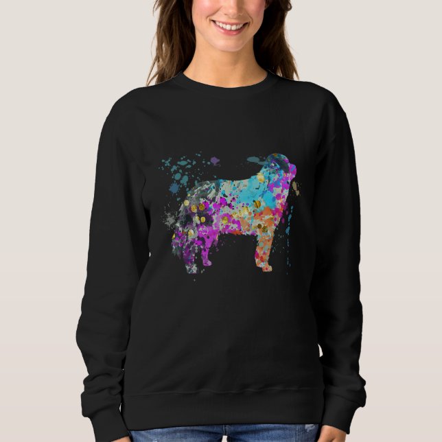 Colorful Bernese Mountain Dog   Bernese Mountain D Sweatshirt (Vorderseite)