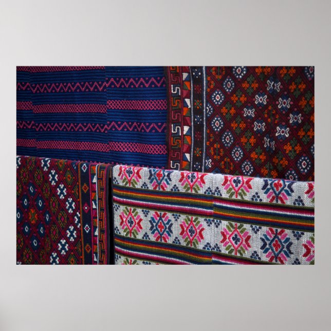 Colorful Bhutan Textiles Poster (Vorne)