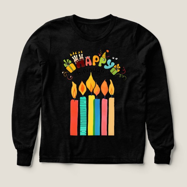 Colorful Birthday Candles Illustration (Design Vorderseite)