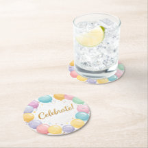 Colorful Birthday Party Drink Coaster, Festive