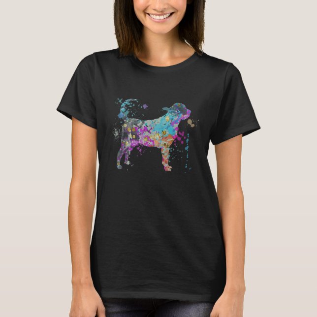 Colorful Bloodhound   Dog Bloodhounds T-Shirt (Vorderseite)