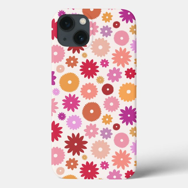 Colorful Blooms Pattern Case-Mate iPhone Hülle (Rückseite)