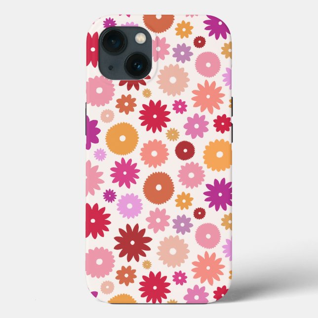 Colorful Blooms Pattern Case-Mate iPhone Hülle (Rückseite)