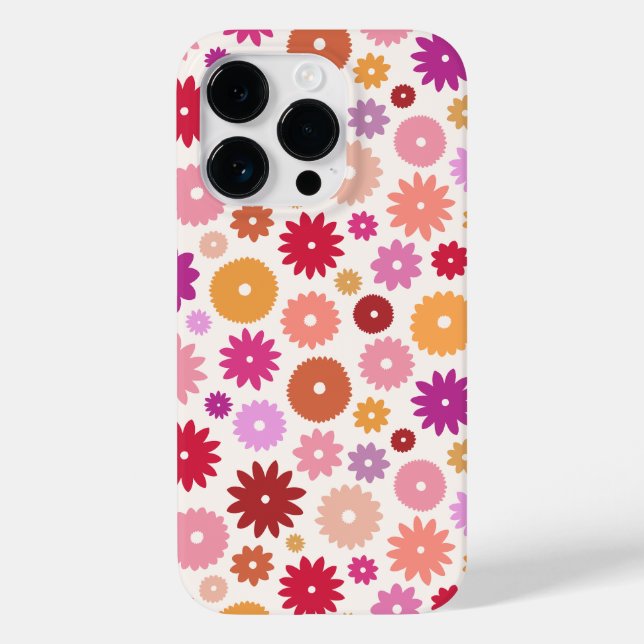 Colorful Blooms Pattern Case-Mate iPhone Hülle (Rückseite)