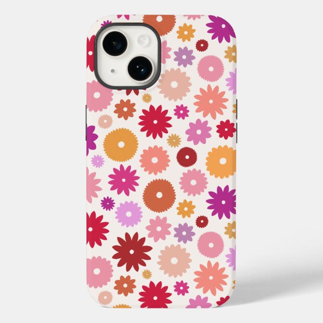 Colorful Blooms Pattern Case-Mate iPhone Hülle (Rückseite)