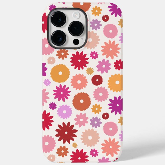 Colorful Blooms Pattern Case-Mate iPhone Hülle (Rückseite)