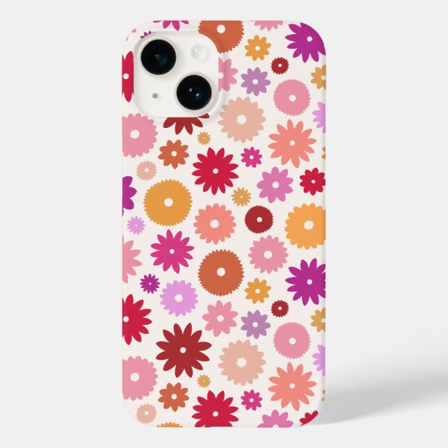 Colorful Blooms Pattern Case-Mate iPhone Hülle (Rückseite)