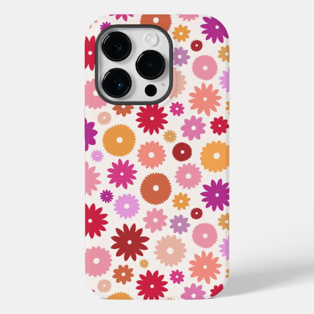 Colorful Blooms Pattern Case-Mate iPhone Hülle (Rückseite)