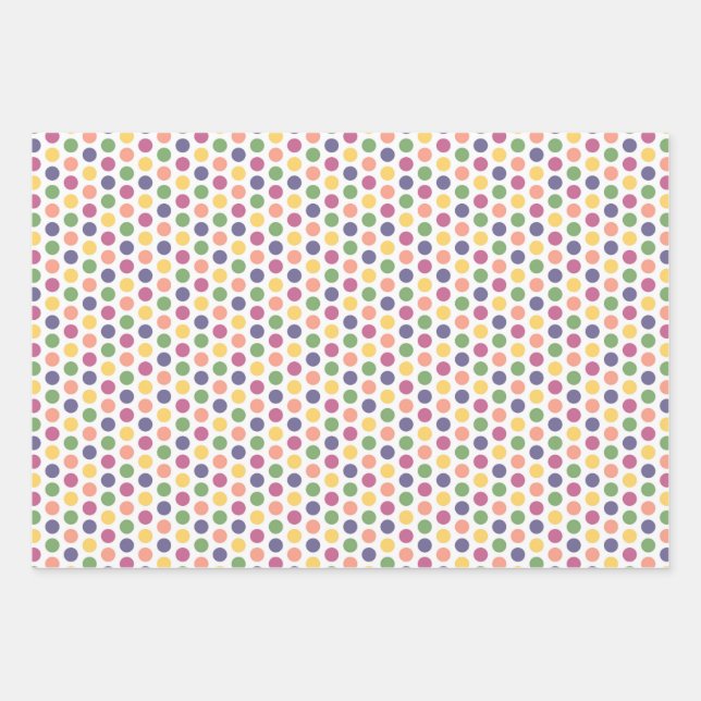Colorful Blue, Yellow, Green and Pink Pattern Geschenkpapier Set (Vorderseite)