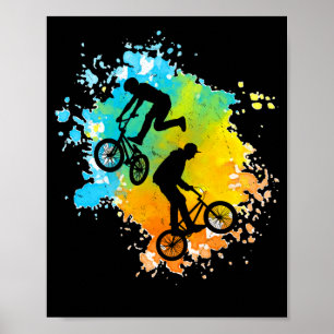 Colorful BMX Bike Boys Poster