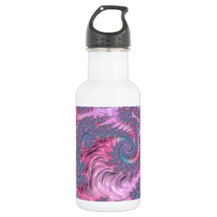 Colorful Boho Hippie Groovy Trippy Pastel Fraktal Edelstahlflasche