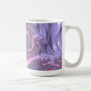 Colorful Boho Hippie Groovy Trippy Pastel Fraktal Kaffeetasse