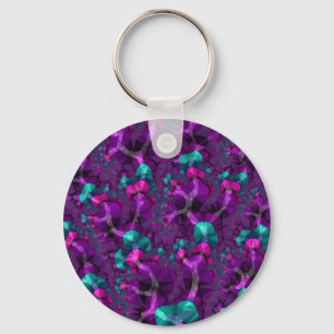 Colorful Boho Hippie Jewel Tone Low Poly Fraktal Schlüsselanhänger
