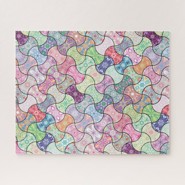 Colorful Boho Mandala Pattern Jigsaw Puzzle (Horizontal)