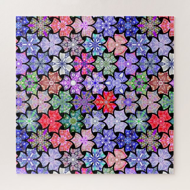 Colorful Boho Mandala Pattern Jigsaw Puzzle (Horizontal)