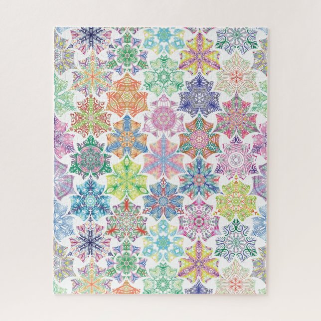 Colorful Boho Mandala Pattern Puzzle (Vertikal)