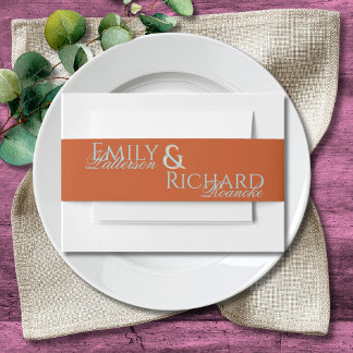 Colorful Boho Minimalist Orange & Teal Chic  Einladungsbanderole