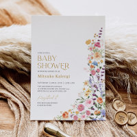 Colorful Boho Wildblume Girl Baby Dusche