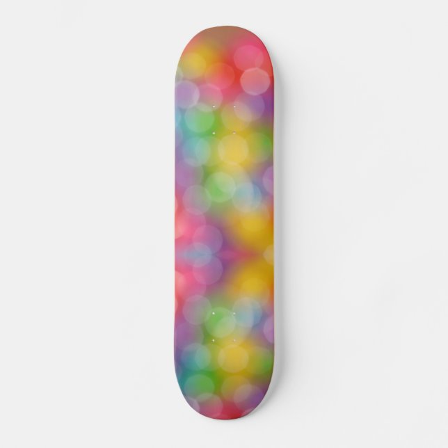 Colorful Bokeh Skateboard (Vorderseite)