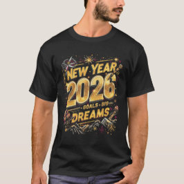 Colorful Bold Happy New Year Big Dreams T-Shirt