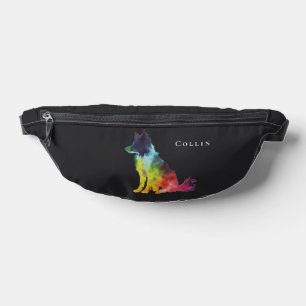 Colorful Border Collie   Hund   Benutzerdefinierte Bauchtasche