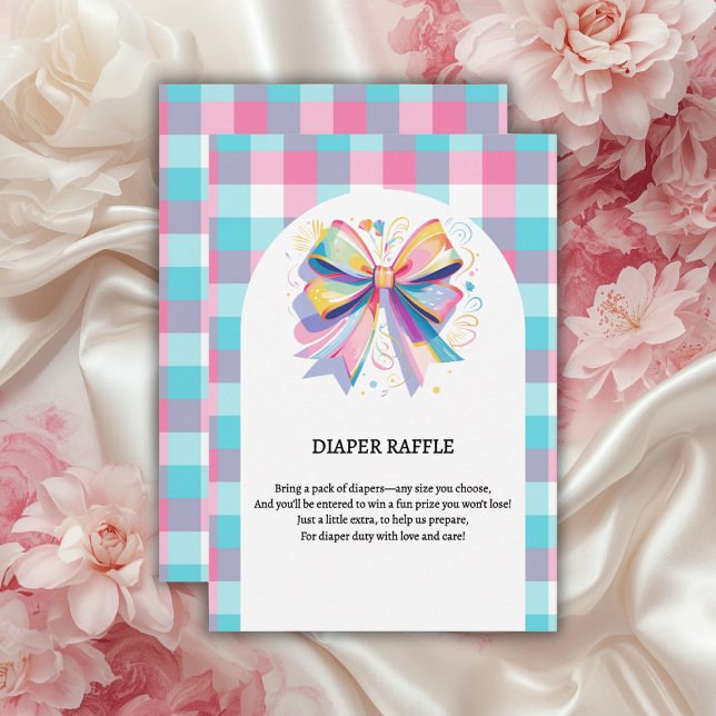 Colorful Bow Baby Dusche Begleitkarte (Von Creator hochgeladen)