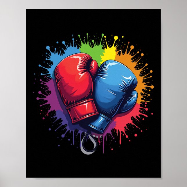 Colorful Boxing Gloves  Poster (Vorne)