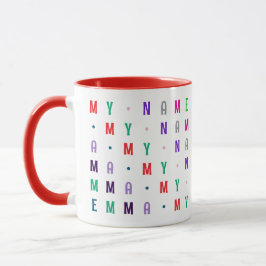 Colorful Boy or Girl Custom 16 Letters or Numbers Tasse
