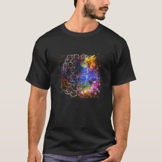 Colorful Brain Science Art Einzigartiges Mindset S T-Shirt