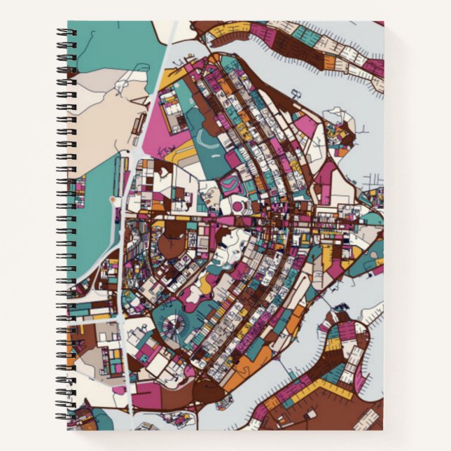 Colorful Brasilia Map Notizbuch (Vorderseite)