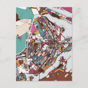 Colorful Brasilia Map Postkarte