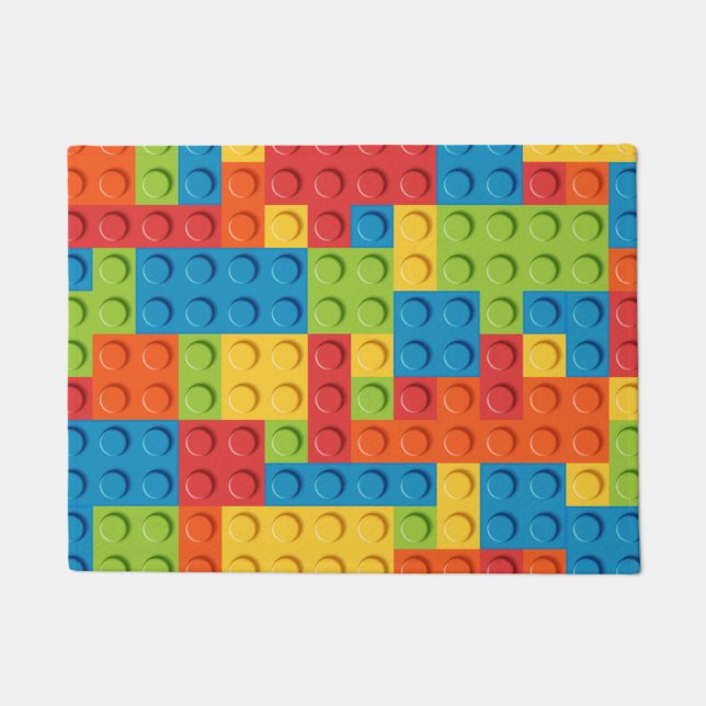 Colorful bricks kids pattern fußmatte (Vorderseite)