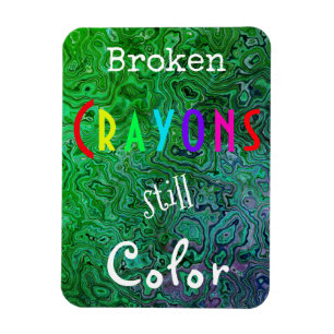 Colorful Broken Stift Still Color Magnet 3"x4"