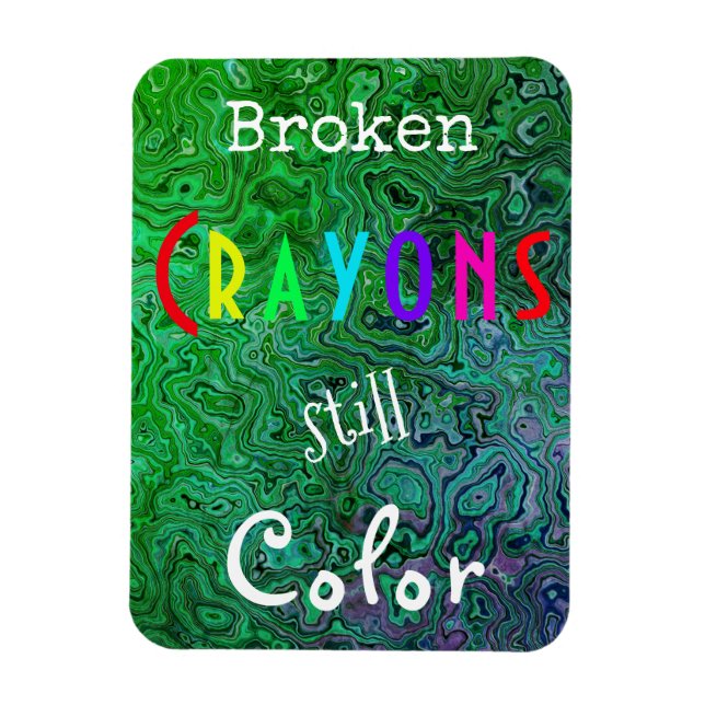 Colorful Broken Stift Still Color Magnet 3"x4" (Vertikal)