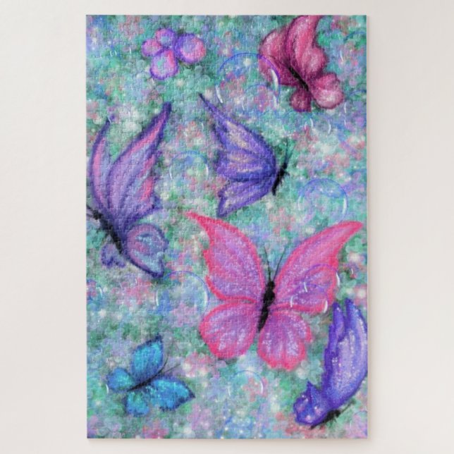 Colorful Butterflies Flying Puzzle (Vertikal)