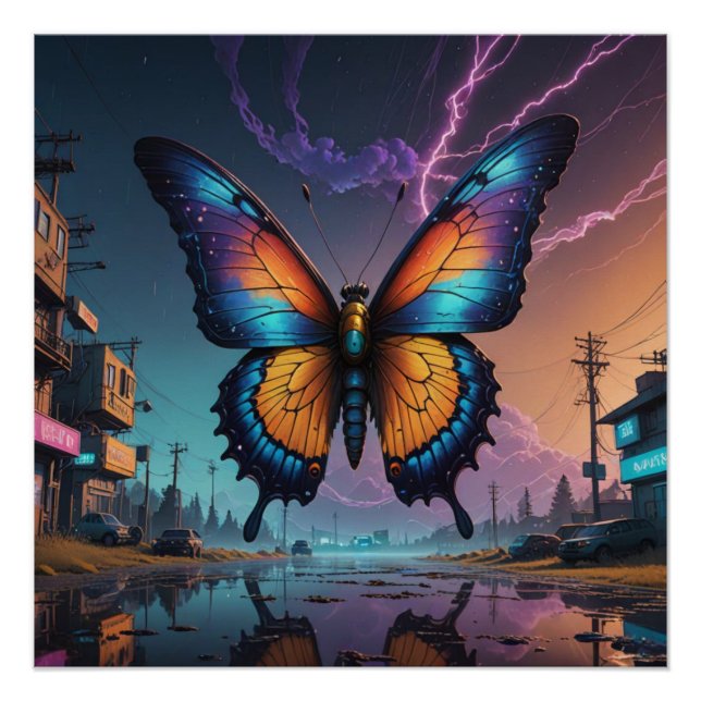 colorful butterfly poster (Vorderseite)