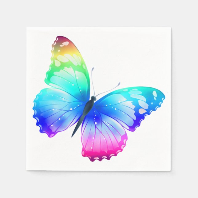 Colorful Butterfly Serviette (Vorderseite)