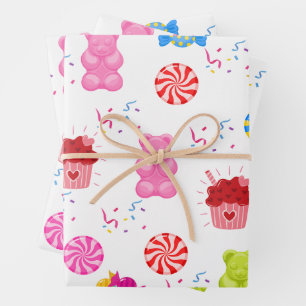 Colorful Candies Geschenkpapier Set
