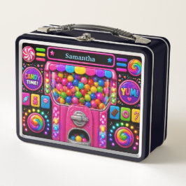 Colorful Candy Machine Sweet Dispenser Design Metall Brotdose