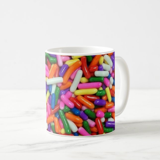 Colorful Candy Sprinkles Kaffeetasse (VorderseiteRechts)