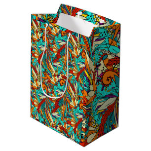 Colorful caribbean Edition Packpapier Blatt Mittl Mittlere Geschenktüte