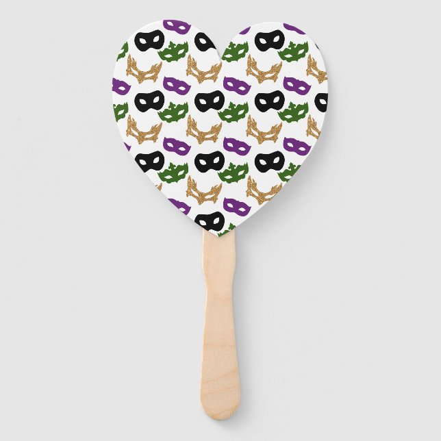 Colorful Carnival Masks NOLA Fächer (Vorderseite)