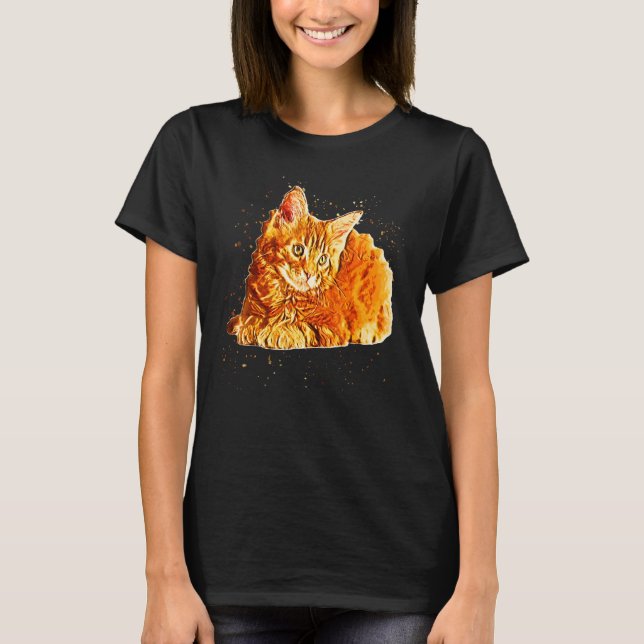 Colorful Cat Style Pop For Cats   T-Shirt (Vorderseite)