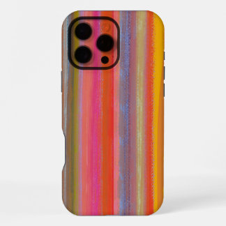 Colorful Charcoal Boho Stripes iPhone 16 Pro Max Hülle